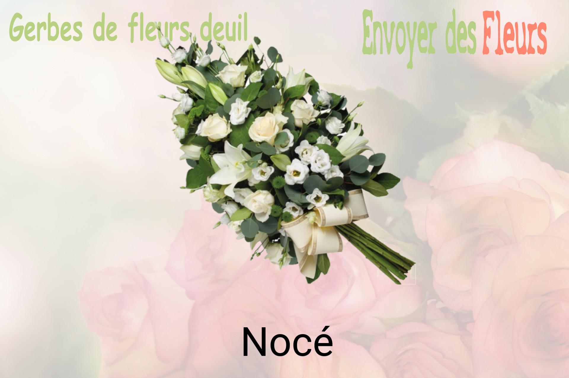 Gerbe de fleurs de deuil livrée à Nocé